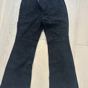 Beautiful Black "Buttery" Suede  Women's Lafayette NY 148 - Pants Size 12P - NWT